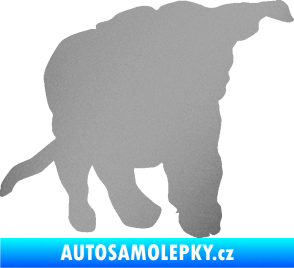 Samolepka Štěňátko 003 pravá stříbrná metalíza