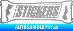 Samolepka Stickers nápis stříbrná metalíza