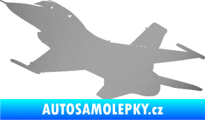 Samolepka Stíhací letoun 004 levá stříbrná metalíza