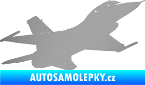 Samolepka Stíhací letoun 004 pravá stříbrná metalíza