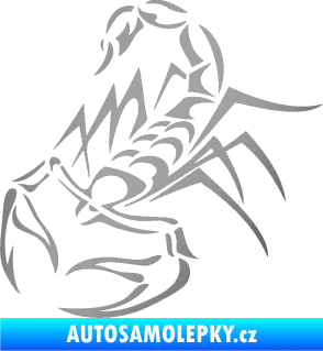 Samolepka Štír 017 levá stříbrná metalíza