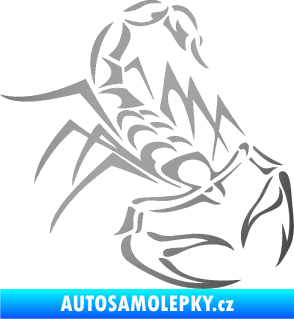 Samolepka Štír 017 pravá stříbrná metalíza