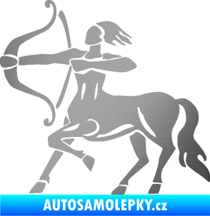 Samolepka Střelec 005 levá stříbrná metalíza