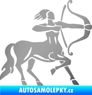 Samolepka Střelec 005 pravá stříbrná metalíza