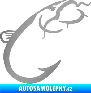 Samolepka Sumec 003 pravá stříbrná metalíza