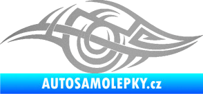 Samolepka Tetování 208 levá stříbrná metalíza