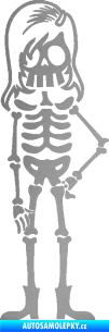 Samolepka The Bone Family Slečna stříbrná metalíza
