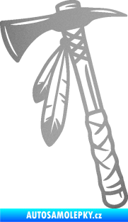 Samolepka Tomahawk 001 levá stříbrná metalíza