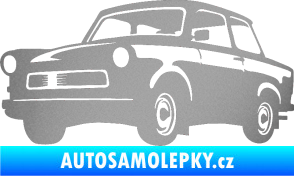 Samolepka Trabant karikatura levá stříbrná metalíza