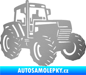 Samolepka Traktor 002 pravá Zetor stříbrná metalíza