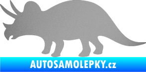 Samolepka Triceratops 001 levá stříbrná metalíza