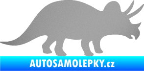 Samolepka Triceratops 001 pravá stříbrná metalíza