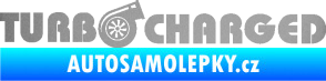 Samolepka Turbo charged nápis stříbrná metalíza