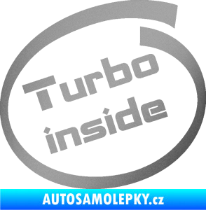 Samolepka Turbo inside stříbrná metalíza