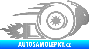 Samolepka Turbo šnek 002 pravá stříbrná metalíza