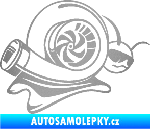 Samolepka Turbo šnek 004 pravá stříbrná metalíza