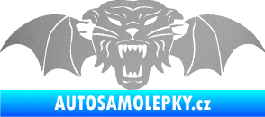 Samolepka Tygr s křídly stříbrná metalíza