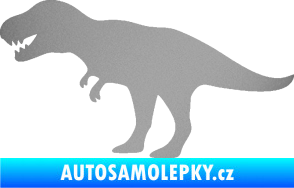 Samolepka Tyrannosaurus Rex 001 levá stříbrná metalíza