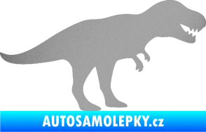 Samolepka Tyrannosaurus Rex 001 pravá stříbrná metalíza