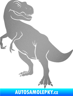 Samolepka Tyrannosaurus Rex 004 levá stříbrná metalíza