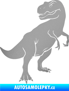 Samolepka Tyrannosaurus Rex 004 pravá stříbrná metalíza
