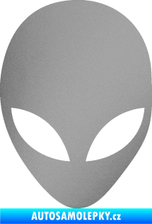 Samolepka UFO 002 stříbrná metalíza