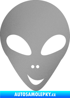 Samolepka UFO 004 pravá stříbrná metalíza