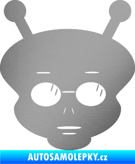 Samolepka UFO 007 pravá stříbrná metalíza