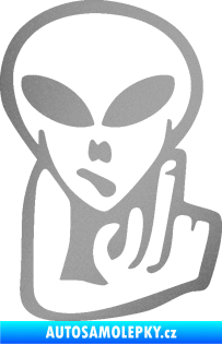 Samolepka UFO 008 pravá stříbrná metalíza