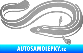 Samolepka Úhoř 001 levá stříbrná metalíza