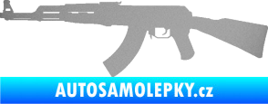 Samolepka Útočná puška AK 47 levá stříbrná metalíza