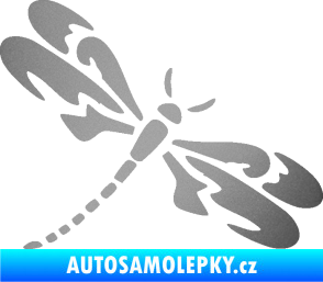 Samolepka Vážka 001 pravá stříbrná metalíza