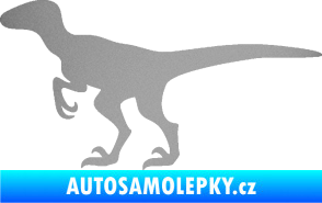 Samolepka Velociraptor 001 levá stříbrná metalíza