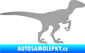 Samolepka Velociraptor 001 pravá stříbrná metalíza