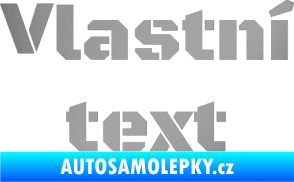 Samolepka Vlastní text - Black Ops stříbrná metalíza