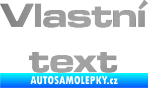 Samolepka Vlastní text - Microgramma stříbrná metalíza