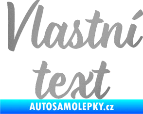 Samolepka Vlastní text - Monarda stříbrná metalíza