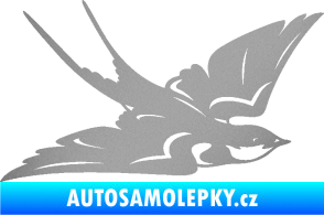 Samolepka Vlaštovka 002 pravá stříbrná metalíza