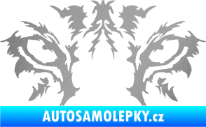 Samolepka Vlčí oči stříbrná metalíza