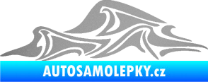 Samolepka Vlny 002 levá moře stříbrná metalíza