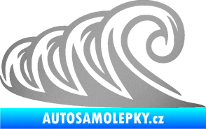 Samolepka Vlny 006 levá moře stříbrná metalíza