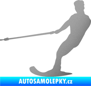 Samolepka Vodní lyže 003 levá stříbrná metalíza