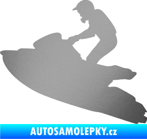 Samolepka Vodní skútr 001 levá stříbrná metalíza
