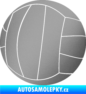Samolepka Volejbalový míč 003 stříbrná metalíza