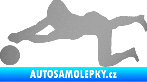 Samolepka Voleybal 008 levá stříbrná metalíza