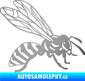 Samolepka Vosa 006 pravá stříbrná metalíza