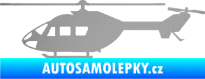 Samolepka Vrtulník 001 levá helikoptéra stříbrná metalíza