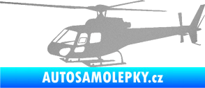 Samolepka Vrtulník 002 levá helikoptéra stříbrná metalíza