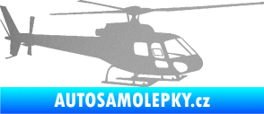 Samolepka Vrtulník 002 pravá helikoptéra stříbrná metalíza