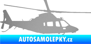 Samolepka Vrtulník 004 pravá helikoptéra stříbrná metalíza